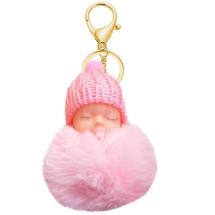 Porte Cles Mignon Peluches Poupees Hairball Pompon Bebe Avec Tetine Femme Fille Decoration Accessoires Pour Sac Cle De Voiture M3374 Cdiscount Bagagerie Maroquinerie