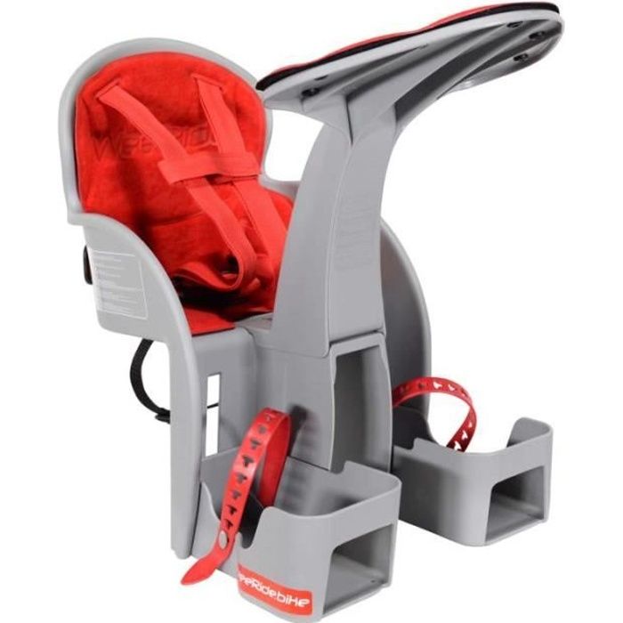 Safefront Siege Velo Enfant Avant Reglable Et Standard Gris Rouge Cdiscount Sport