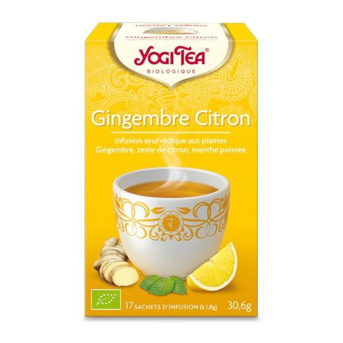 Thé, Tisane & Café Gingembre Citron - 17 Sachets YOGI TEA