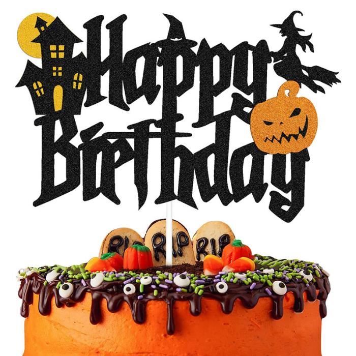 FIGURINE DECOR DE GATEAU,Halloween HB--Décoration de gâteau de Football  pour garçon et fille, Cupcake'anniversaire, décoration de fê - Cdiscount  Maison