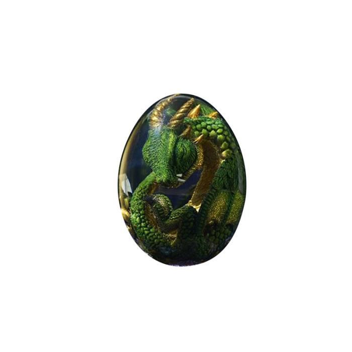 Dragon oeuf ornement transparent résine de dragon statue œuf exquis de dragon œuf - Maison