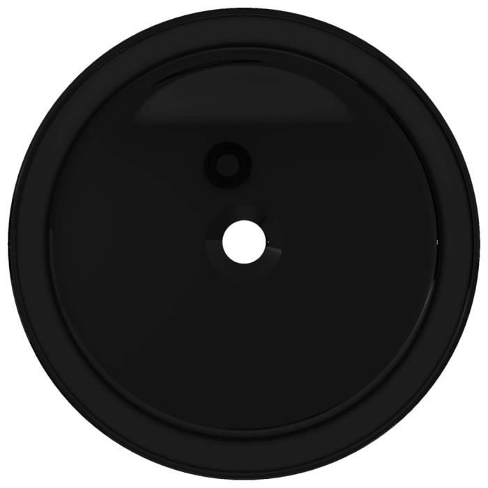 Zerodis Lavabo rond Céramique Noir 40 x 15 cm AB142737 HB042