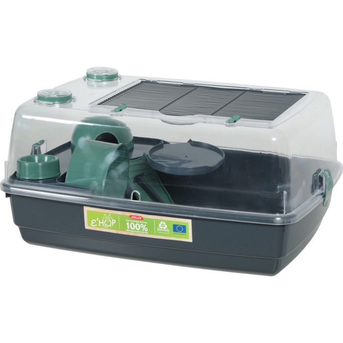 Cage pour rongeur - ZOLUX - Ehop 55 cm Vision - Vert - Couvercle plastique transparent - Plate-forme avec rampe Cage pour rongeur - ZOLUX - Ehop 55 cm Vision - Vert - Couvercle plastique transparent - Plate-forme avec rampe