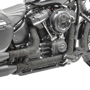 Couverture Protection Thermique Silencieux Échappement Moto Universelle Argent