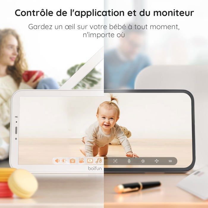 Babyphone Wifi Avec Caméra Smartbaby Blanc Blanc Alecto - Enfant