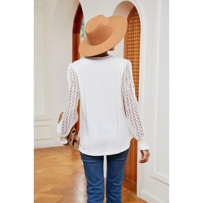 Pull VALENTINO Femme Ivoire En Laine Dentelle Manches Longues Taille XS - Occasion Excellent état