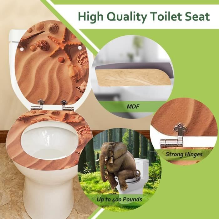 Abattant wc bois shop avec frein de chute
