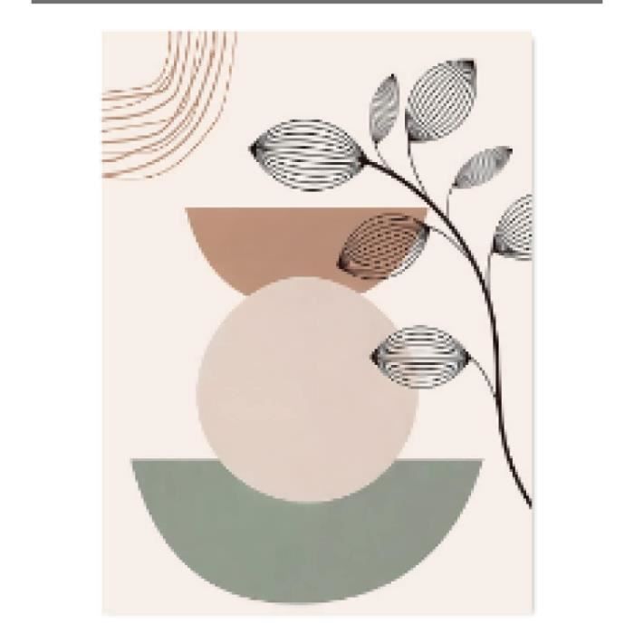 Guirlande De Feuilles Vertes, Décoration Murale Bohème, Photo Murale Style Milieu Du Siècle