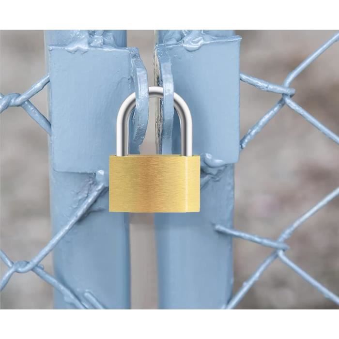 Lot De 2 Cadenas En Corde D'acier Avec Clés,Cadenas Renforcé à Long Crochet Avec 3 Clés,Serrure Pour Valise, Portail, Vélo, Salle De Sport, Casier (Noir, Rouge