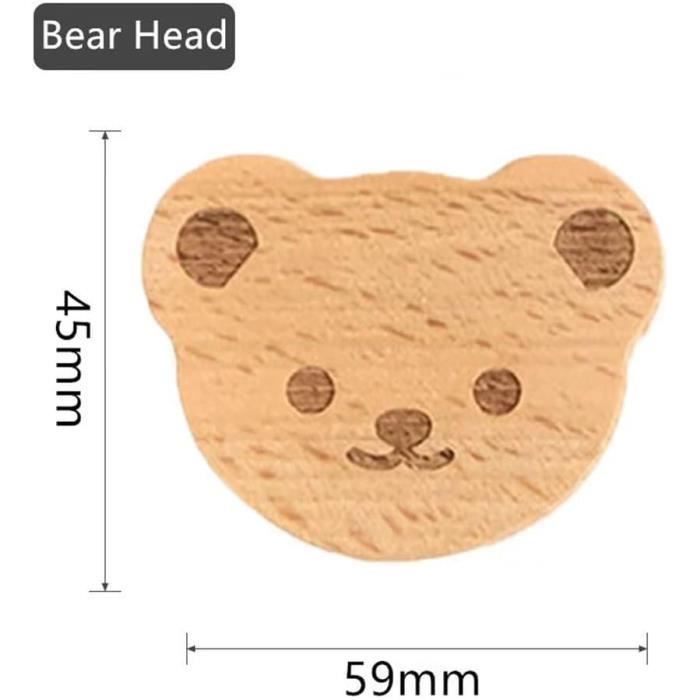 Lot De 6 Jolis Boutons De Placard En Bois Emoji En Bois Avec Vis ...