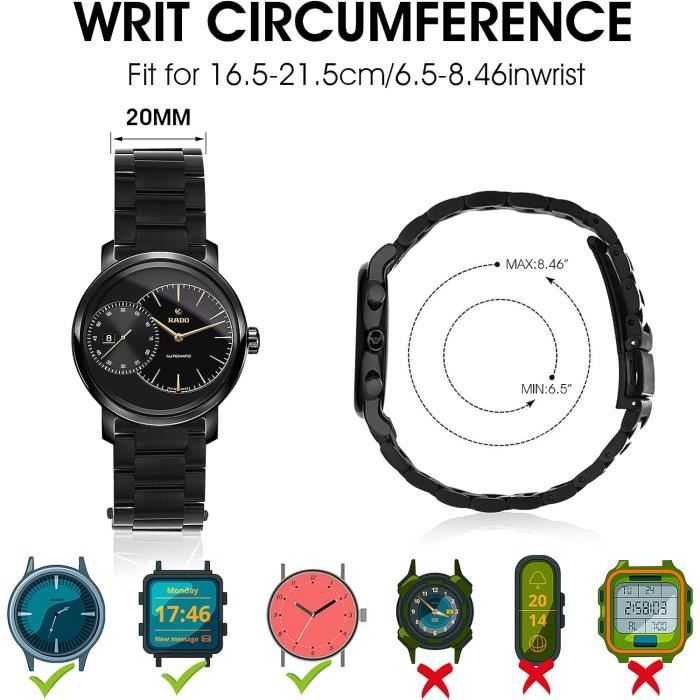 Bracelet Montre Homme Réglable Bracelet De Montre Extensible En Acier Inoxydable - Avec Barres Ressort, Réglable, Pour Homme Bracelet En Or - Foto 12