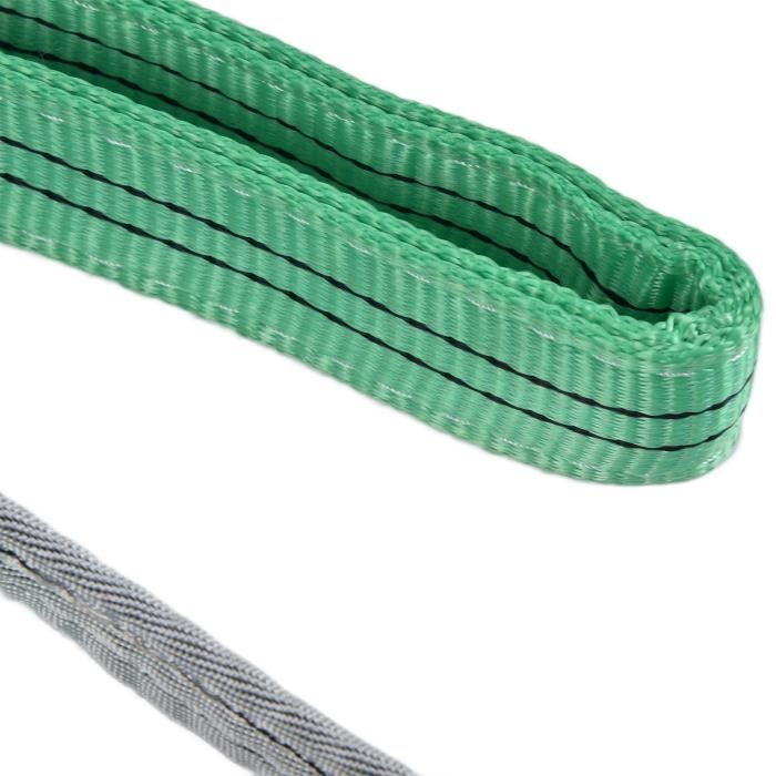 Élingue En Polyester Double Tresse Jaune Et Noir - 1/2x100 Pieds, Résistance 5500 Lbs, Neuve