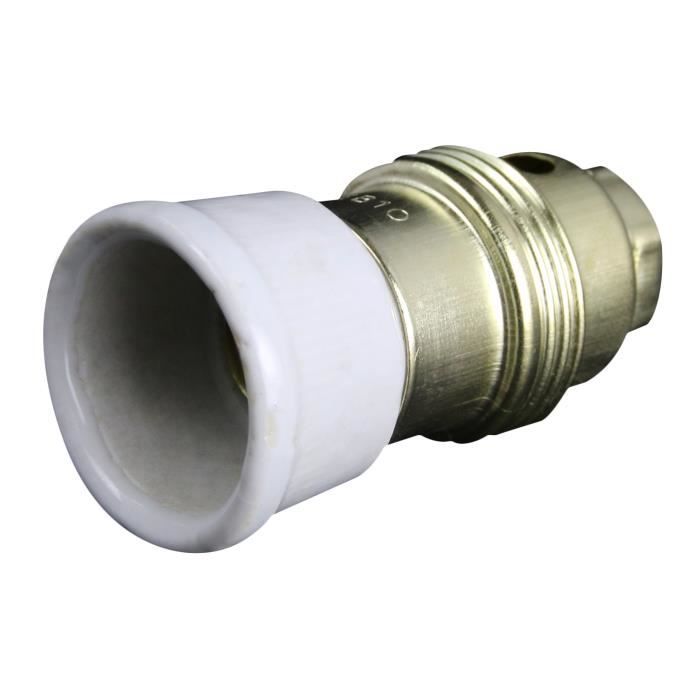 Douille Laiton Et Porcelaine Pas 16mm Pour Lampe Lustre Applique – Neuf