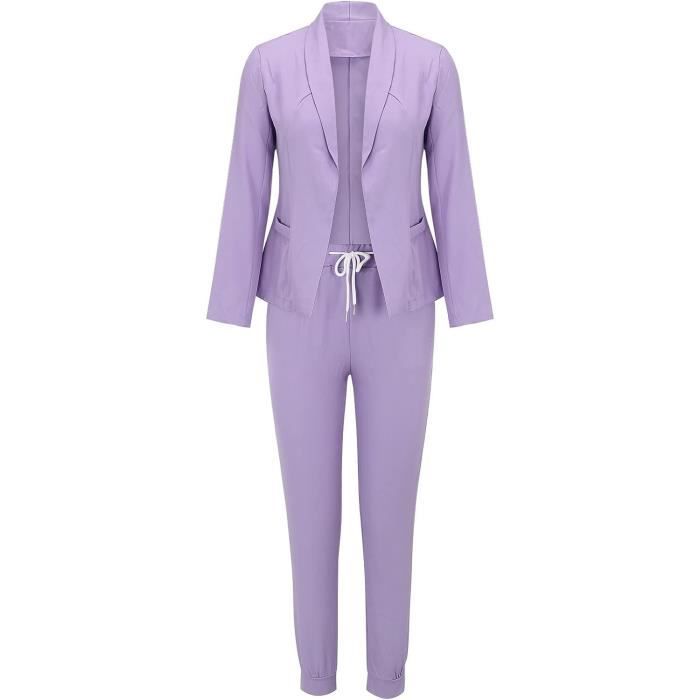 Tailleur top femme mauve