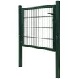 #6012 Portillon Grillage Portail de clôture Professionnel - Porte de jardin Acier Vert 103x150 cm Parfait-2