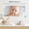 BOIFUN 1080P 5" Babyphone Caméra, PTZ 350°Camera Bebe Surveillance des Mouvements & Détection du Son, Baby Phone avec Smartphone-2