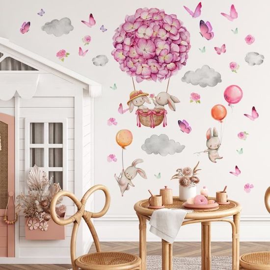 Stickers Muraux,Sticker Muraux Animaux de Chambre Fille,Ballon Stickers Mural pour Chambre de D'enfant Bébé Salon Décoration - Maison Stickers Muraux,Sticker Muraux Animaux de Chambre Fille,Ballon Stickers Mural pour Chambre de D'enfant Bébé Salon Décoration - Maison