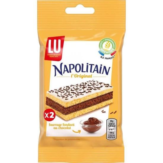 Napolitain Lu Gateau Moelleux Au Chocolat Format Poche Carton De 24 Sachets De 2 Gateaux Cdiscount Au Quotidien