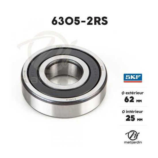 Roulement à Billes 6301-2RS 1er Prix. Double étanchéité