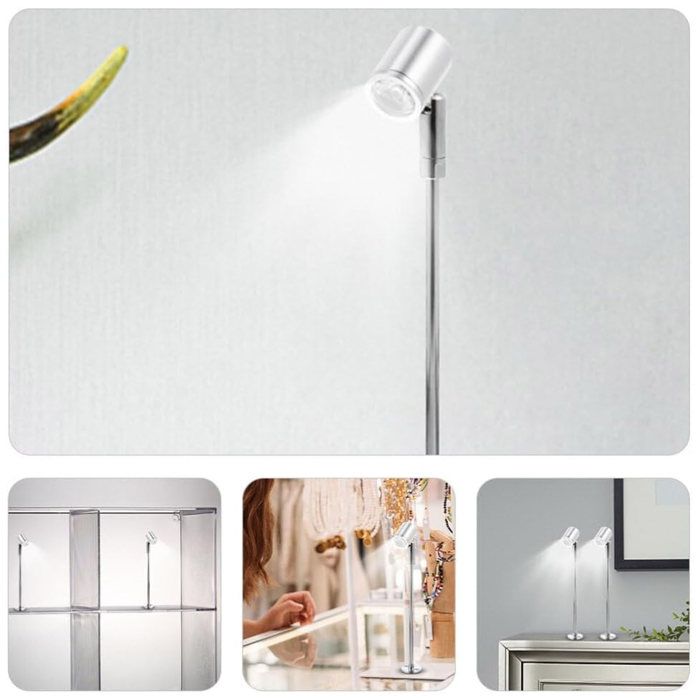 Tangxi Lampe LED Debout Pour Vitrine De Bijoux - Éclairage Intérieur Réglable Pour Bijoux Et Œuvres D'Art, Lumière Blanche Douce