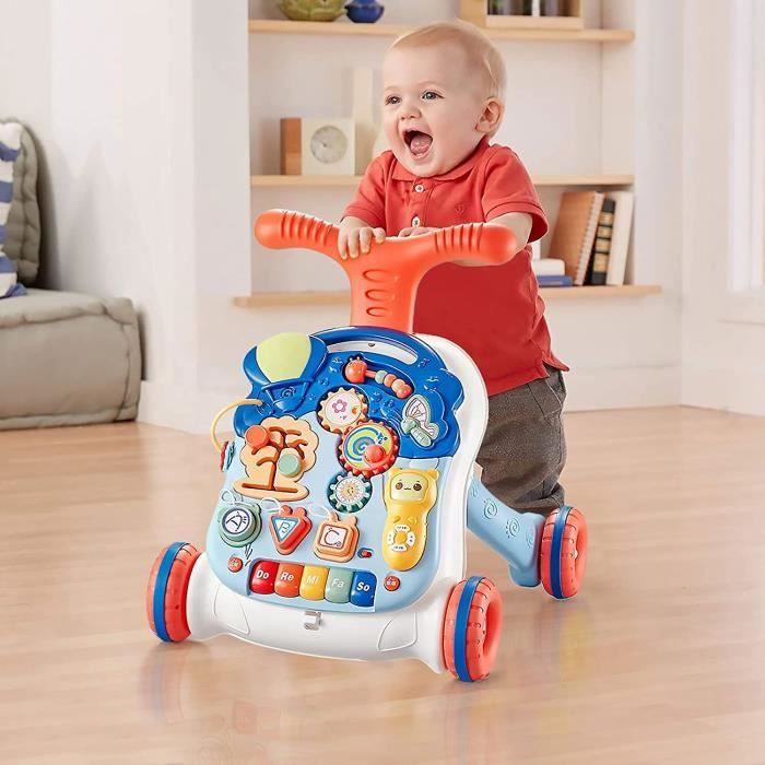 3 en 1Jouet Premier Age Bureau Bebe Trotteur B b R glable en