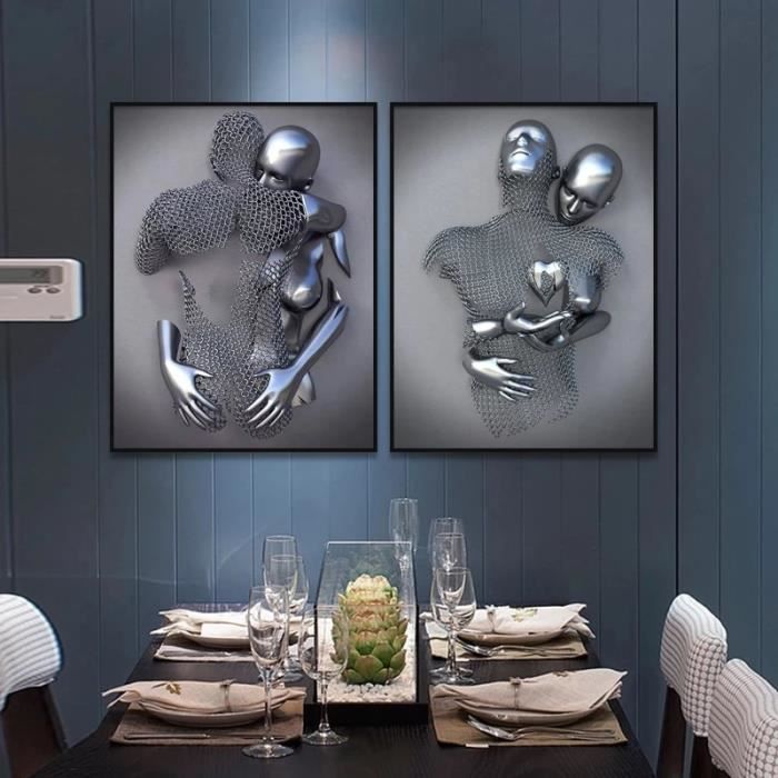 JNAOZI 3D Amoureux Sculpture Poster Métal Figurine Statue Toile Peinture Amour câlin Poster Abstrait Toile Photos, Affiche, Sans Cadre (Poster 03, 30 x 40 cm x 1 pièce JNAOZI 3D Amoureux Sculpture Poster Métal Figurine Statue Toile Peinture Amour câlin Poster Abstrait Toile Photos, Affiche, Sans Cadre (Poster 03, 30 x 40 cm x 1 pièce