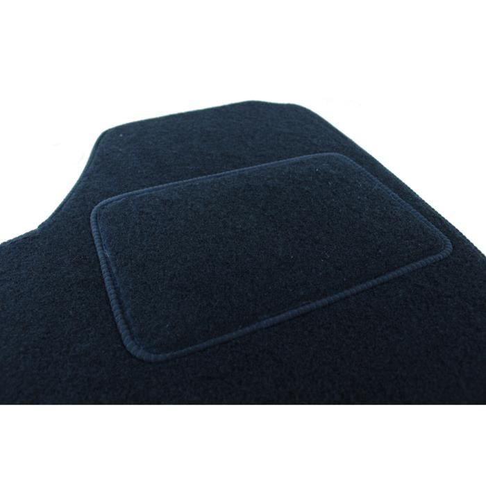 Tapis de sol en velours pour Peugeot 206 CC noir/bleu