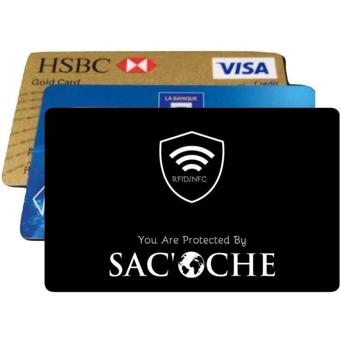Etui ANTI-PIRATAGE Protection carte Bleue Visa bancaire CB sans contact  RFID NFC