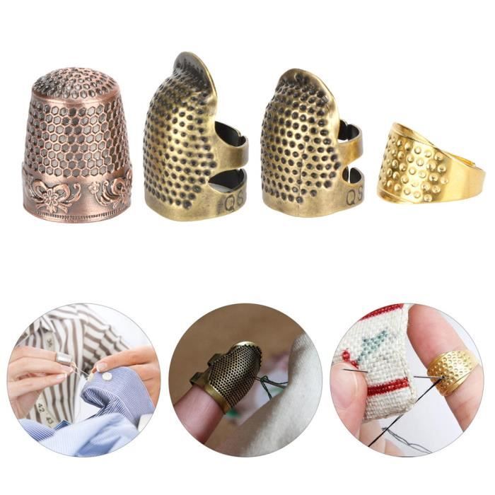 Lot De 5 Dés à Coudre Avec 30 Aiguilles à Coudre En Silicone