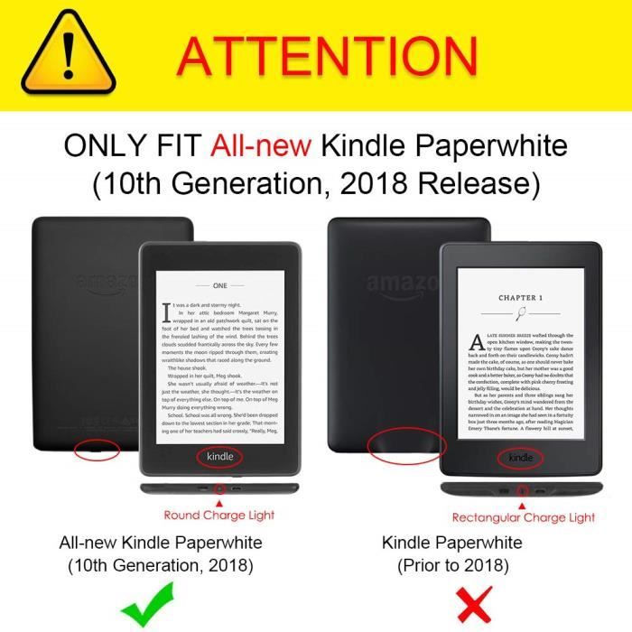 FINTIE Etui pour Kindle Paperwhite (10ème génération - modèle 2018) - Folio  Coque Cover Protection étui Housse avec Mise en Veill - Cdiscount  Informatique
