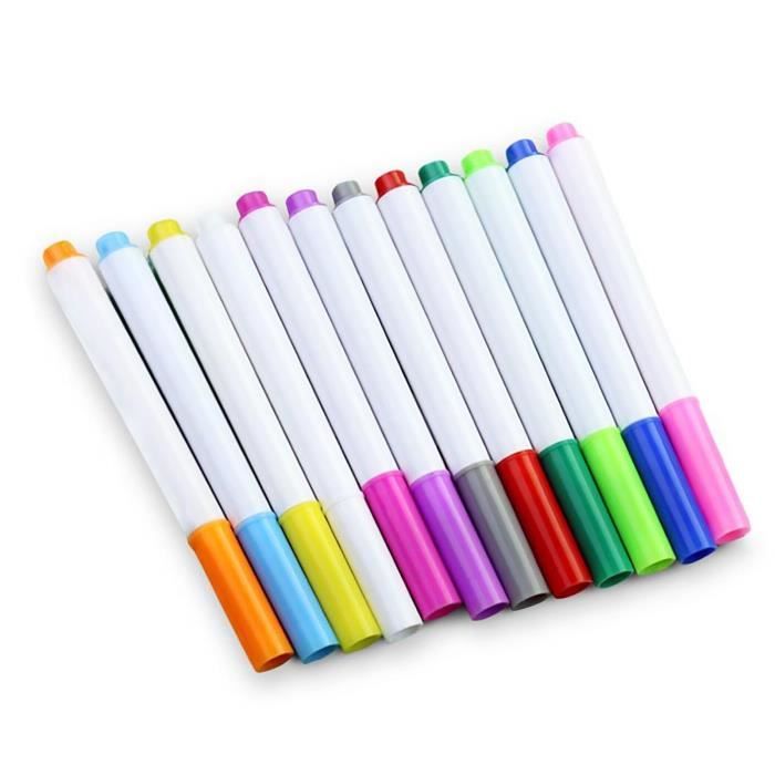 Lot De 6 Marqueurs Craie Lavables Pour Verre - 6 Couleurs Vives, Pointe 7 Mm - Pour Fenêtres, Miroirs, Dessin - 12
