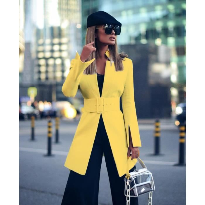 Veste Veste longue col montant pour femme costume d contract
