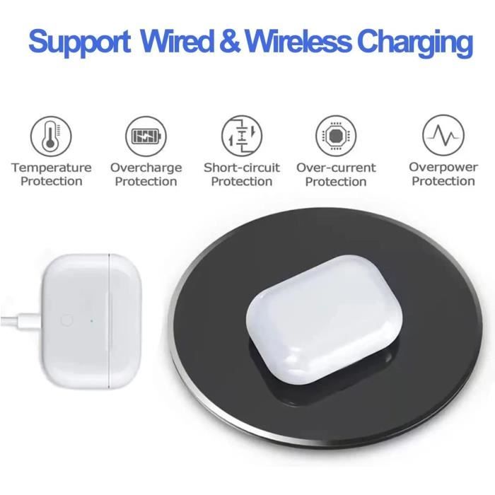 Boîtier de chargement sans fil de rechange pour Pro 1ère/2ème génération, appairage Bluetooth