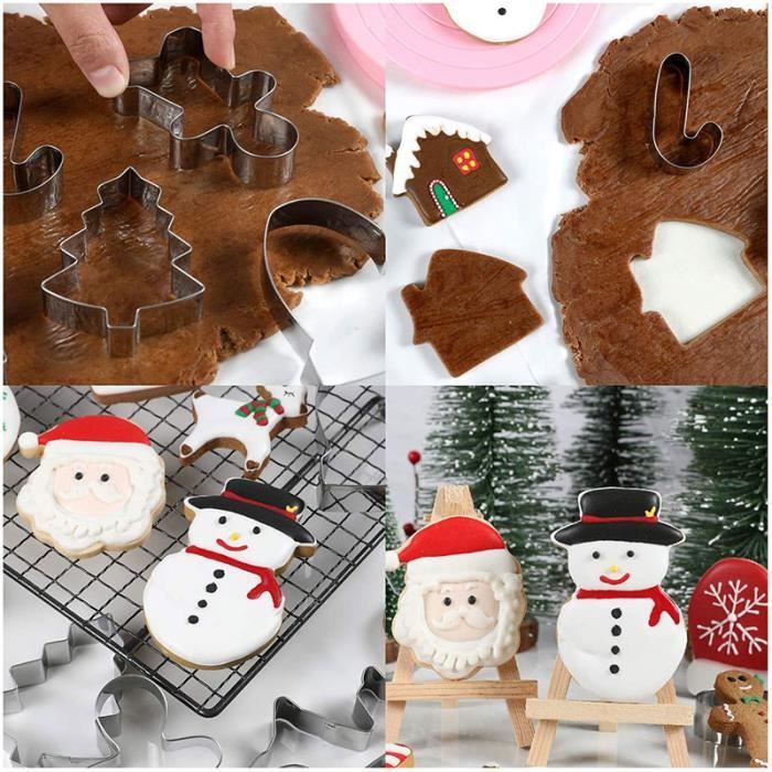 4 Pcs Moules Silicone Noël Moule à Patisserie Chocolat 3D, Forme de Père  Noël, Sapin, Etoile, Bas de Noël pour Gelée Gâteau Biscuit - Cdiscount  Maison