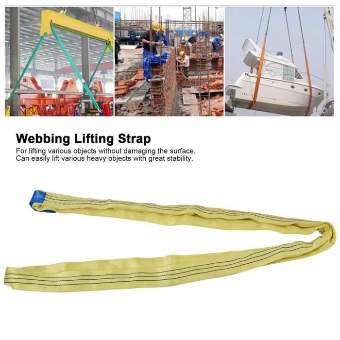 Sangle de levage souple à élingue ronde 3T - SONEW - 6 mètres - Jaune