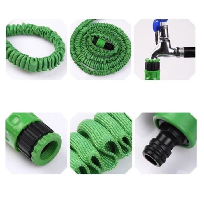 Tuyau D'arrosage Extensible Kimeo Aquaflex - 8 Modes De Jets, Haute Pression, Pour Jardin, Voiture, Animaux