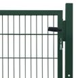 #6012 Portillon Grillage Portail de clôture Professionnel - Porte de jardin Acier Vert 103x150 cm Parfait-3