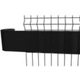 IDMARKET Kit de lamelles occultantes PVC souples noires horizontales 35 M-3