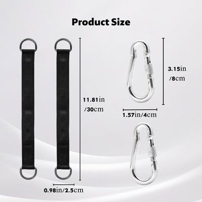 PATIKIL Lot De 2 Sangles En Nylon Robuste 24 Pouces 18mm - Rouge, Idéales Pour Balançoire Yoga Aérien Et Hamac