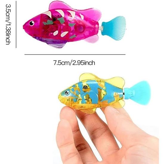 Robo Fish Toyvian 5 Piu00e8ces Poisson U00e0 Bascule Jouets De Robot De Bain Poisson Piscine Qui Nage