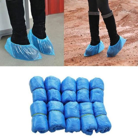 Couvre-chaussures anti-poussière 100pcs Couvre-chaussures jetables non  tissés electromenager cuisson Bleu foncé