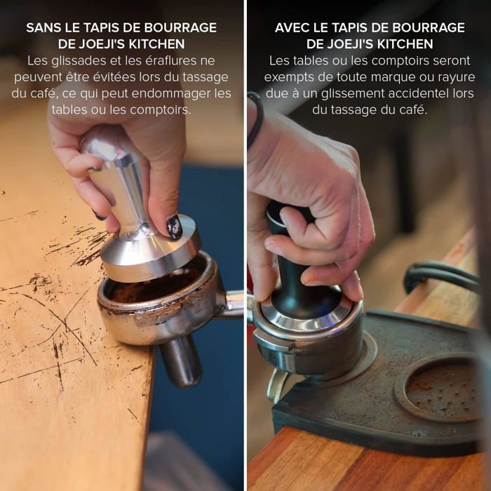 Tapis Anti-dérapant Pour Machine à Café - Dimensions 42x15 Cm - En Caoutchouc - Avec Sangle De Rangement - Protège Le Plan De Travail