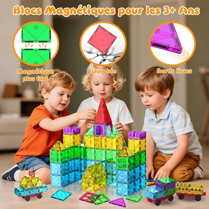 Blocs de construction magnétiques - SWROSE -Magnétiques 52 Pièces ...