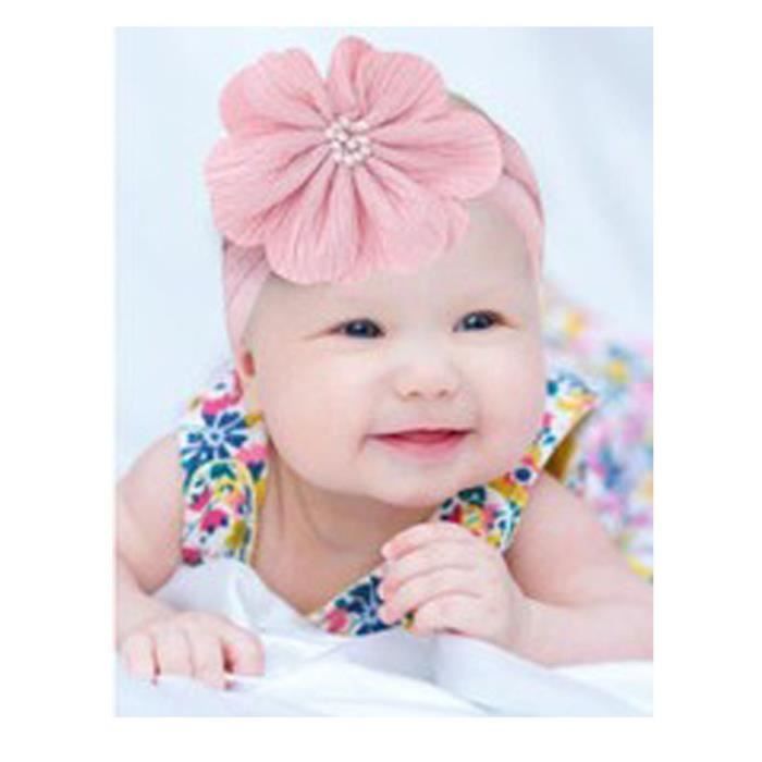 ✿ Bébé Fille Enfant Nylon Fleur Souple Bandeau Élastique Cheveux