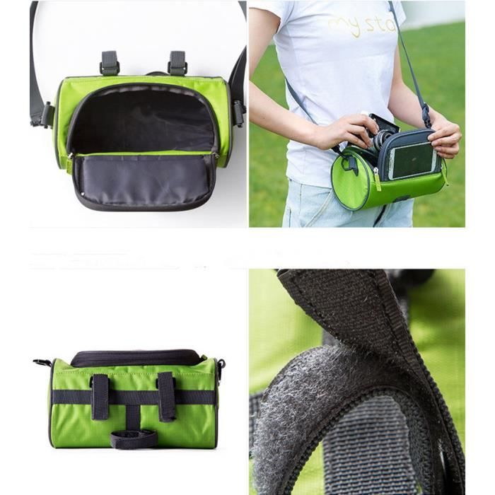 Pwshymi-Sacoche de guidon de vélo Sacoche pour guidon de vélo, support