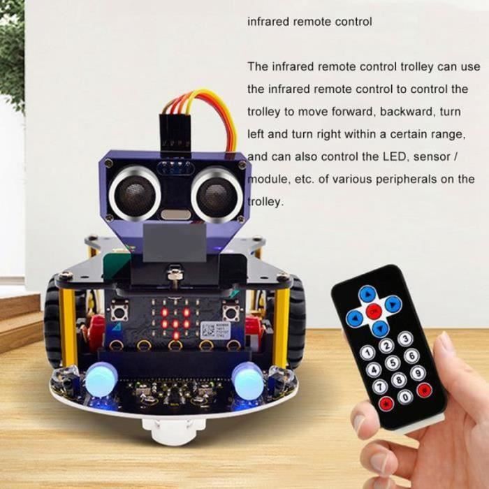 Mini Smart MicroBit V2 Robot Car pour Micro: Bit Robot Kit de Jouets ...