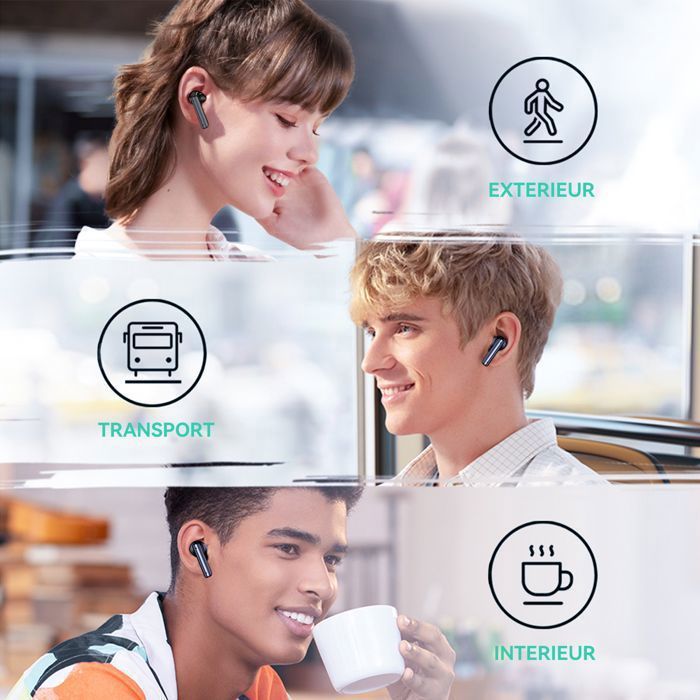 AI Écouteur Traducteur Instantané 164 Langues, ANC/ENC