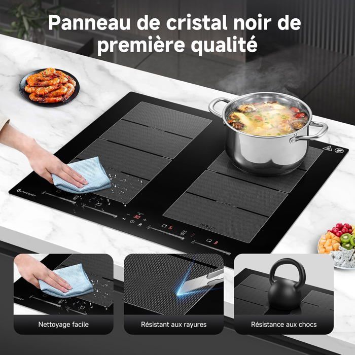 Plaque induction CACTOSE 4 zones 7400W Fonction Boost — free download