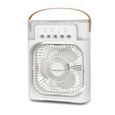 ®RisingFF Climatiseur portable avec lumière LED 7 couleurs, minuterie 1/2/3 heures, 3 vitesses de ventilation,blanc