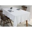 Nappe Pour Table Basse Rectangulaire Decoration Impermeable Effet Lin 130x220cm Blanc Achat Vente Piece Meuble Nappe Pour Table Basse Rect Cdiscount